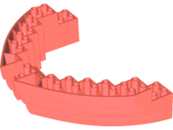 Boat Hull Section, Brick 16 x 10 x 3 in Coral