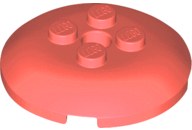 Dish 4 x 4 with 4 Studs in Coral