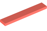 Tile 1 x 6 with Groove in Coral