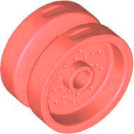 Wheel 18 x 12 with Pin Hole and Stud in Coral