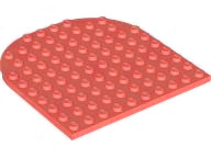 Plate 10 x 10 with Rounded End in Coral