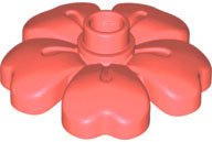 Duplo Plant, Flower with 1 Top Studs in Coral
