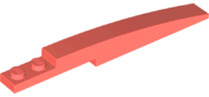 Brick Curved 10 x 1 [Symmetric Inside Ridges] in Coral