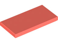 Tile 2 x 4 with Groove in Coral