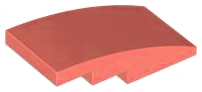 Brick Curved 4 x 2 No Studs in Coral