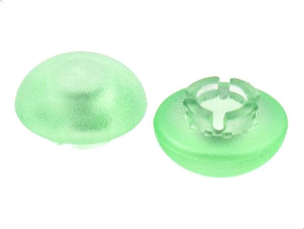 Clikits Icon, Round 2 x 2 Small, Thick with Pin in Trans-Light Green