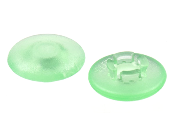 Clikits Icon, Round 2 x 2 Small Thin with Pin in Trans-Light Green