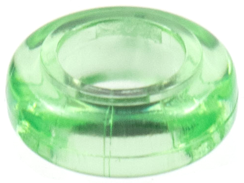 Clikits Bead, Ring, Thick Small with Hole in Trans-Light Green