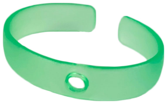 Clikits Bracelet, Bangle with Hole in Trans-Light Green