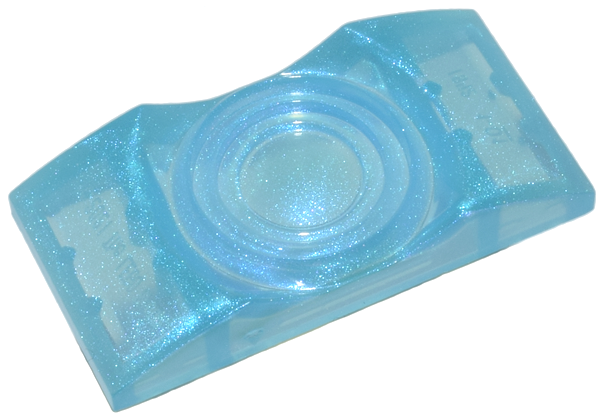 Tile Special 2 x 4 Fresnel Lens in Satin Trans-Light Blue