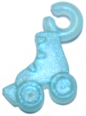 Pendant Roller Skate in Satin Trans-Light Blue