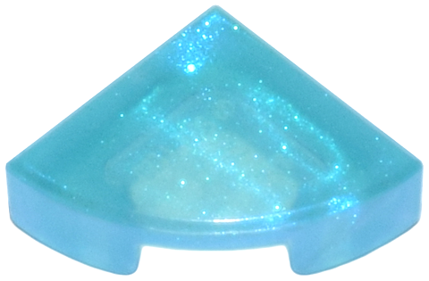 Tile Round 1 x 1 Quarter in Satin Trans-Light Blue