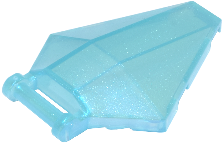 Windscreen 6 x 4 x 1 Hexagonal with Handle in Satin Trans-Light Blue