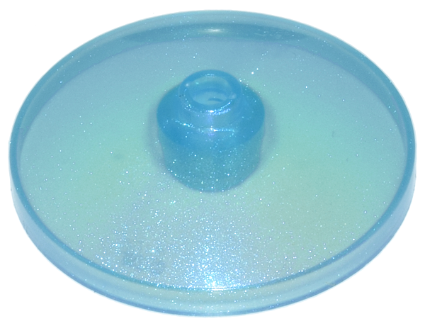 Dish 4 x 4 Inverted with Open Stud [Radar] in Satin Trans-Light Blue
