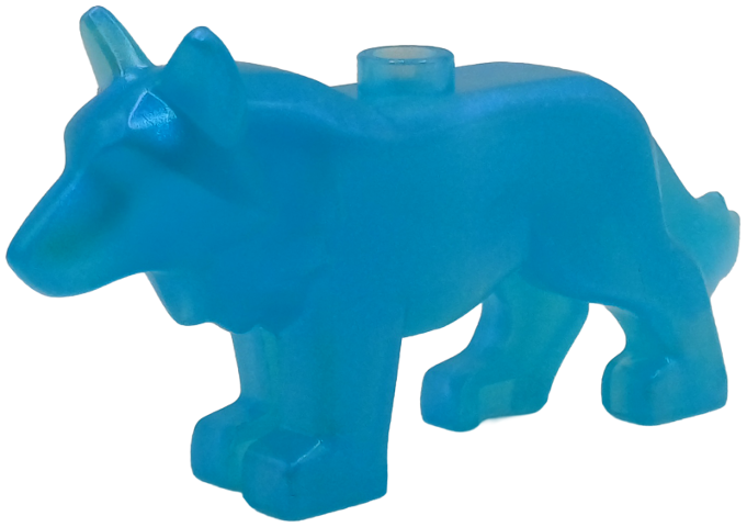 Animal, Wolf in Satin Trans-Light Blue