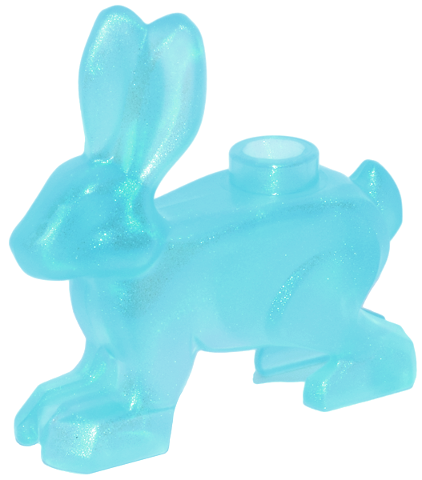 Animal, Rabbit / Hare in Satin Trans-Light Blue
