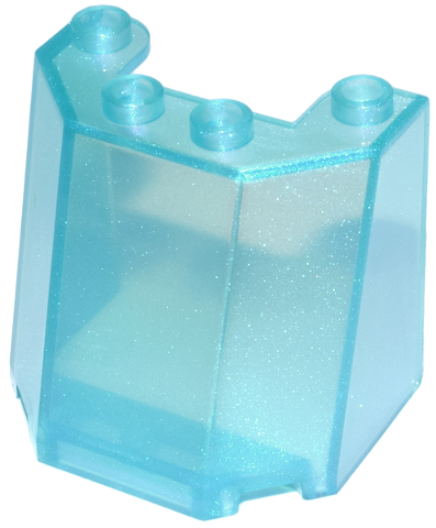 Windscreen 3 x 4 x 3 in Satin Trans-Light Blue