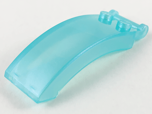 Windscreen 6 x 2 x 2 with Handle in Satin Trans-Light Blue