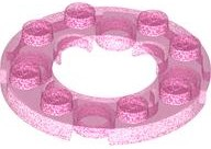 Plate Round 4 x 4 with 2 x 2 Round Opening in Satin Trans-Dark Pink