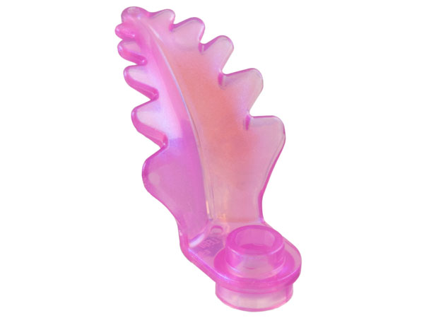 Plant, Fern 2 x 3 x 2 in Satin Trans-Dark Pink