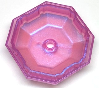Rock, Lower Part in Satin Trans-Dark Pink