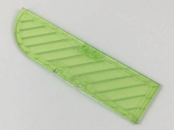 Door 1 x 4 x 11 1/3 Arched Top in Trans-Light Bright Green