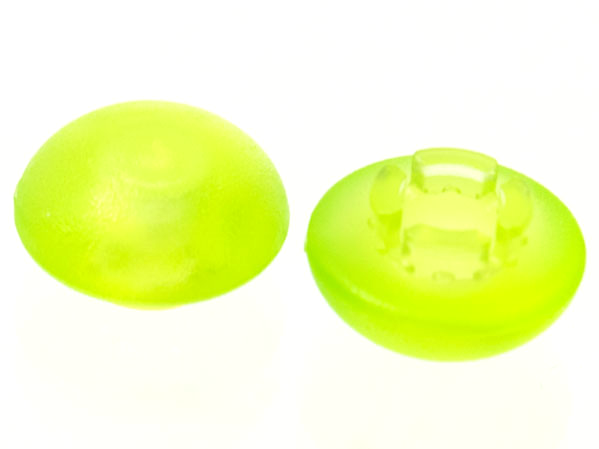 Clikits Icon, Round 2 x 2 Small, Thick with Pin in Trans-Light Bright Green