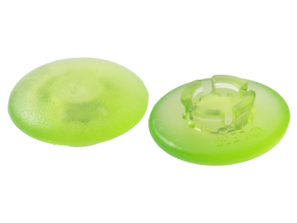 Clikits Icon, Round 2 x 2 Small Thin with Pin in Trans-Light Bright Green