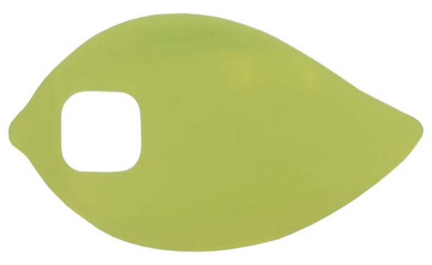 Clikits Icon Accent, Leaf 4 1/2 x 2 1/2 in Trans-Light Bright Green
