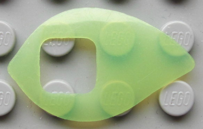Clikits Icon Accent, Leaf 3 1/8 x 2 in Trans-Light Bright Green