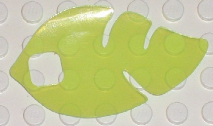 Clikits Icon Accent, Leaf 6 x 4 with Cutouts in Trans-Light Bright Green