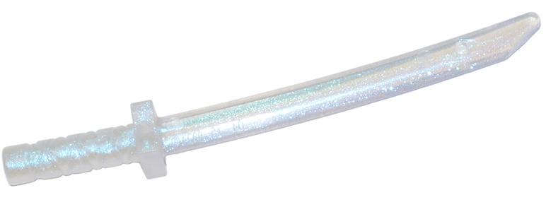 Weapon Sword / Katana / Shamshir with Capped Pommel [Square Guard] in Satin Trans-Clear