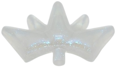 Headwear Accessory Crown / Tiara, 5 Points in Satin Trans-Clear