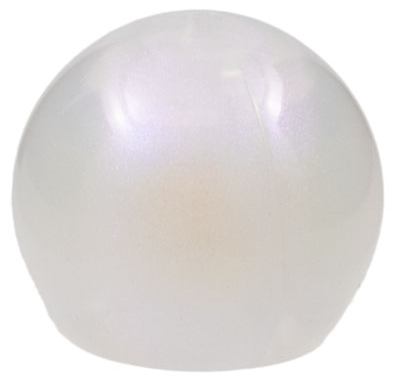 Helmet Round Sphere with Small Hole in Satin Trans-Clear