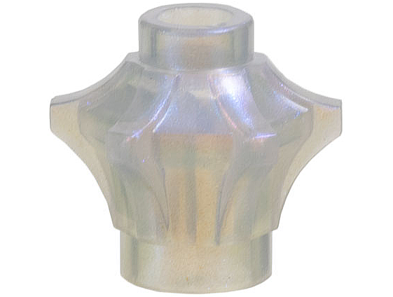 Weapon Mace with Spikes in Satin Trans-Clear