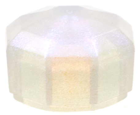 Plate Special 8-Sided Crystal/Gem 1 x 1 x 2/3 in Satin Trans-Clear