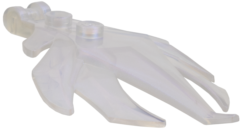 Flames 5 x 7 x 1 x 1/3 with Studs, Handle in Satin Trans-Clear