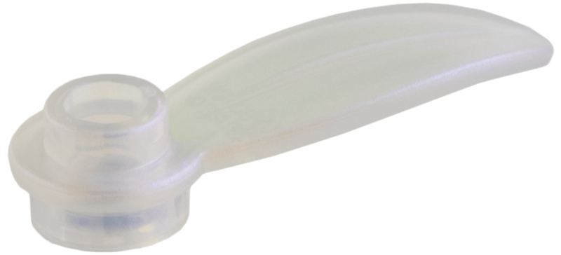 Plant, Round 1 x 3 - 1 Leaf in Satin Trans-Clear