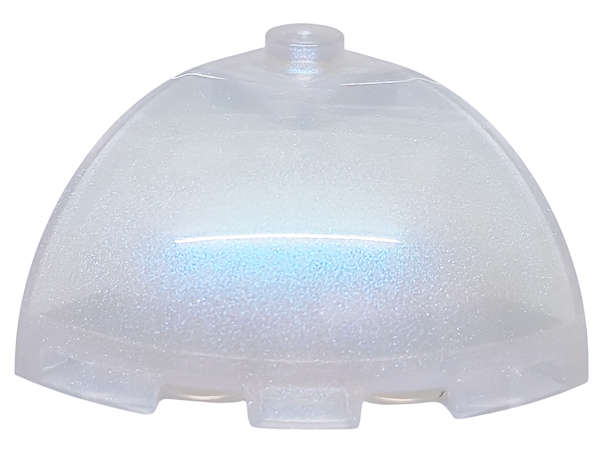 Panel 3 x 3 x 1 2/3 Corner, Curved Top in Satin Trans-Clear