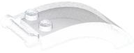 Windscreen 6 x 2 x 2 with Handle in Satin Trans-Clear