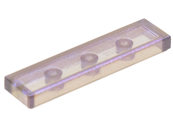 Tile 1 x 4 with Groove in Satin Trans-Brown
