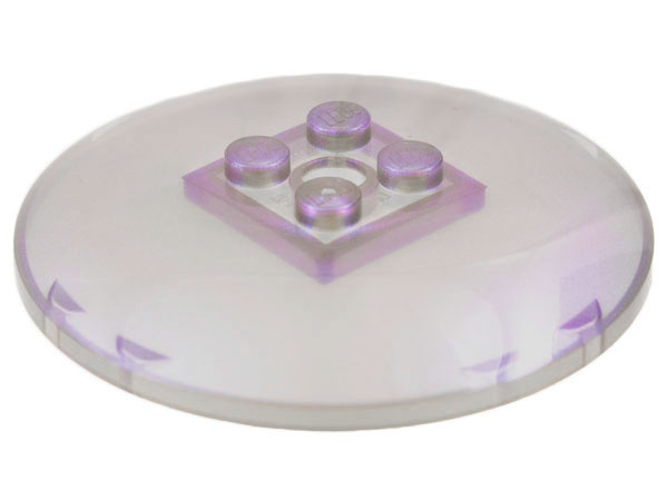 Dish 6 x 6 Inverted (Radar) with Solid Studs in Satin Trans-Brown