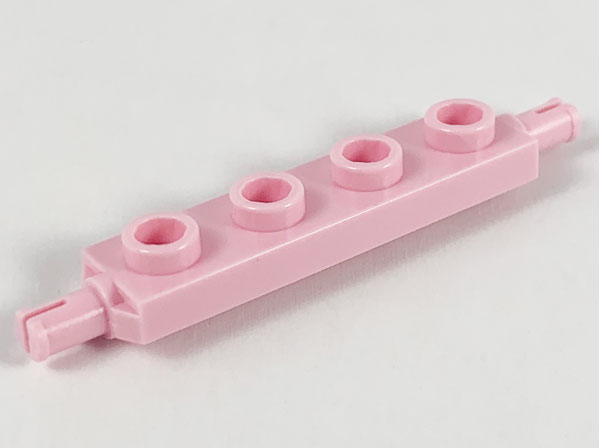 Plate Special 1 x 4 with Wheels Holder in Pink