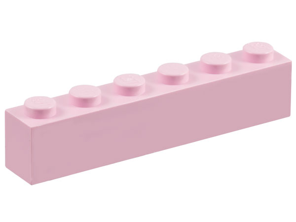 Brick 1 x 6 in Pink