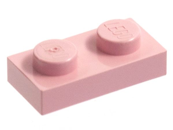 Plate 1 x 2 in Pink