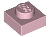 Plate 1 x 1 in Pink
