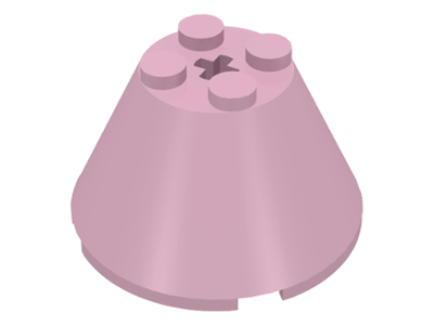 Cone 4 x 4 x 2, Axle Hole [Plain] in Pink