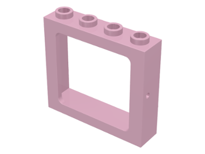 Window 1 x 4 x 3 Train with All Studs Hollow in Pink