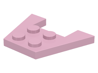 Wedge Plate 3 x 4 without Stud Notches in Pink