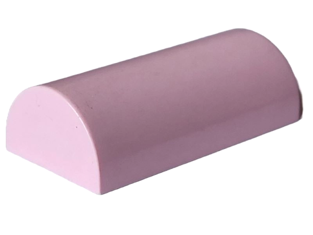 Brick Curved 2 x 4 Double, No Studs, without Groove in Pink